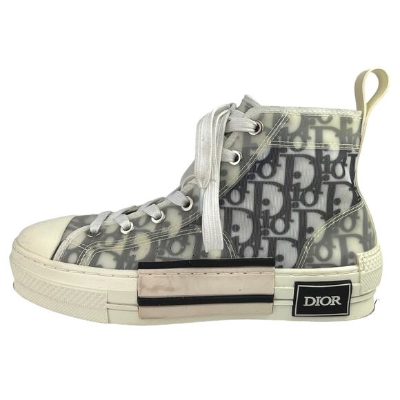 Christian Dior B23 Canvas Rubber Oblique High Top Trainers Sneakers Shoes US 6.5 - Picture 1 of 7